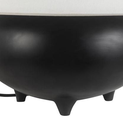 Kuzco Rowan 17" Black Table Lamp, Matte Black/White Linen