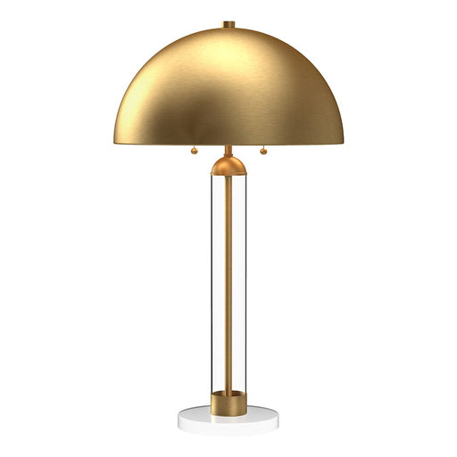 Alora Mood Margaux 2 Light 18" Table Lamp, Brushed Gold/Clear - TL565019BG
