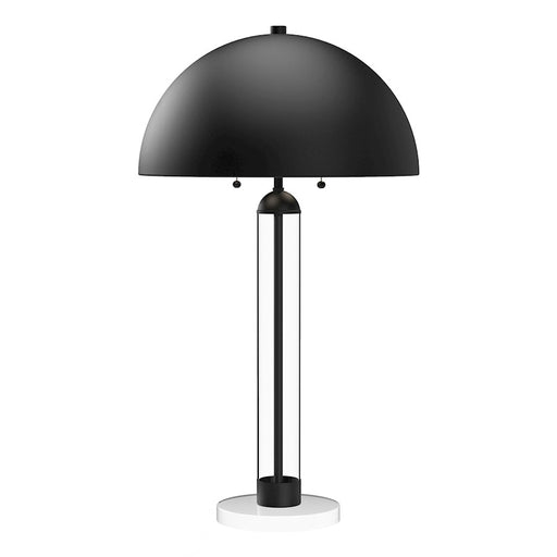 Alora Mood Margaux 2 Light 18" Table Lamp, Matte Black/Clear - TL565019MB