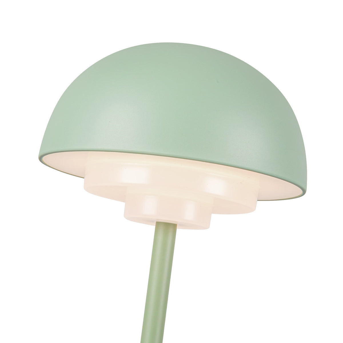 Kuzco Hinata 12in Table Lamp | Mid-Century Sage Green Steel and Acrylic | Bedroom & Living Room Accent | Model TL63812-GN