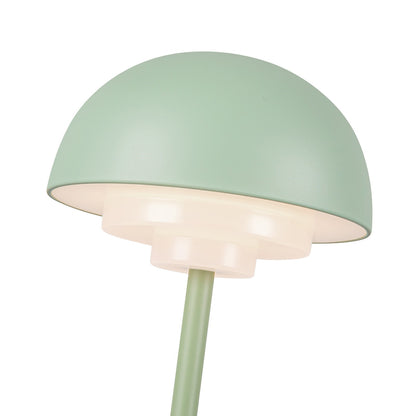 Kuzco Hinata 12in Table Lamp | Mid-Century Sage Green Steel and Acrylic | Bedroom & Living Room Accent | Model TL63812-GN