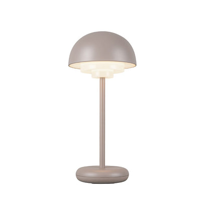 Kuzco Hinata 12in Rechargeable Table Lamp | Moonstone Gray Steel and Acrylic | Bedroom & Living Room Accent | 150lm, 2700K, 90CRI | Model TL63812-MN