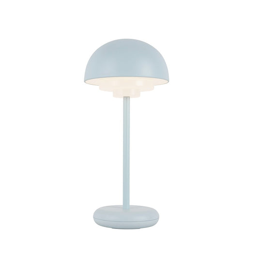 Kuzco Hinata 12in Table Lamp | Mid-Century Sky Blue Steel and Polymeric Shade | Bedside & Desk Accent | Model TL63812-SY