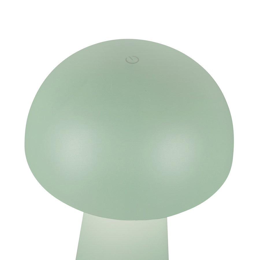 Kuzco Asher 8in Table Lamp | Mid-Century Modern Sage Green Steel and Acrylic | Bedroom & Living Room Accent | 200lm 2700K 3-Step | Model TL64108-GN