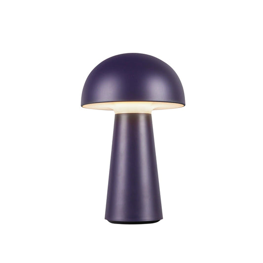 Kuzco Asher 8in Table Lamp | Mid-Century Navy Blue Steel and Acrylic | Bedroom & Living Room Accent | 200lm 2700K 3-Step Dim | Model TL64108-NV