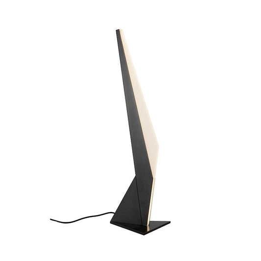 Kuzco Tachi 22in Table Lamp | Modern Urban Bronze Steel and Frosted Acrylic | Bedroom & Living Room Accent | 815lm 3000K Dimmable | Model TL64222-UB