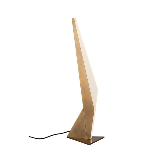 Kuzco Tachi 22in Table Lamp | Vintage Brass Steel and Frosted Acrylic | Living Room & Bedroom | 6 x 7 x 22.125 in | Model TL64222-VB