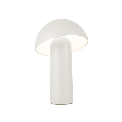 Kuzco Setas 10in Table Lamp | Mid-Century Cream Steel and Acrylic Shade | Bedroom & Office Task Light | 200lm 2700K 3-Step Dim | Model TL65210-CM