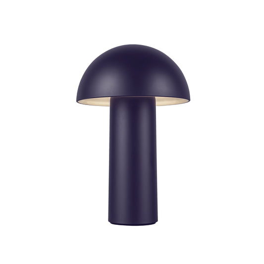 Kuzco Setas 10in Table Lamp | Mid-Century Navy Blue Steel and Acrylic | Bedroom & Office Task Lighting | 6.5 x 6.5 x 10.125 in | Model TL65210-NV