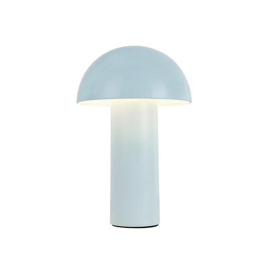 Kuzco Setas 10in Table Lamp | Mid-Century Sky Blue Steel and Acrylic Shade | Bedroom & Office Task Light | 200lm 2700K 3-Step Dim | Model TL65210-SY