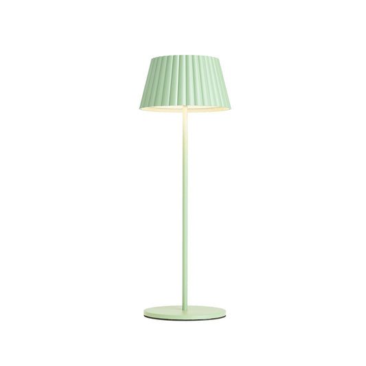 Kuzco Dario 14in Table Lamp | Modern Sage Green Steel and Frosted Acrylic | Bedroom & Living Room Accent | 5.375 x 5.375 x 14.75 in | Model TL65614-GN