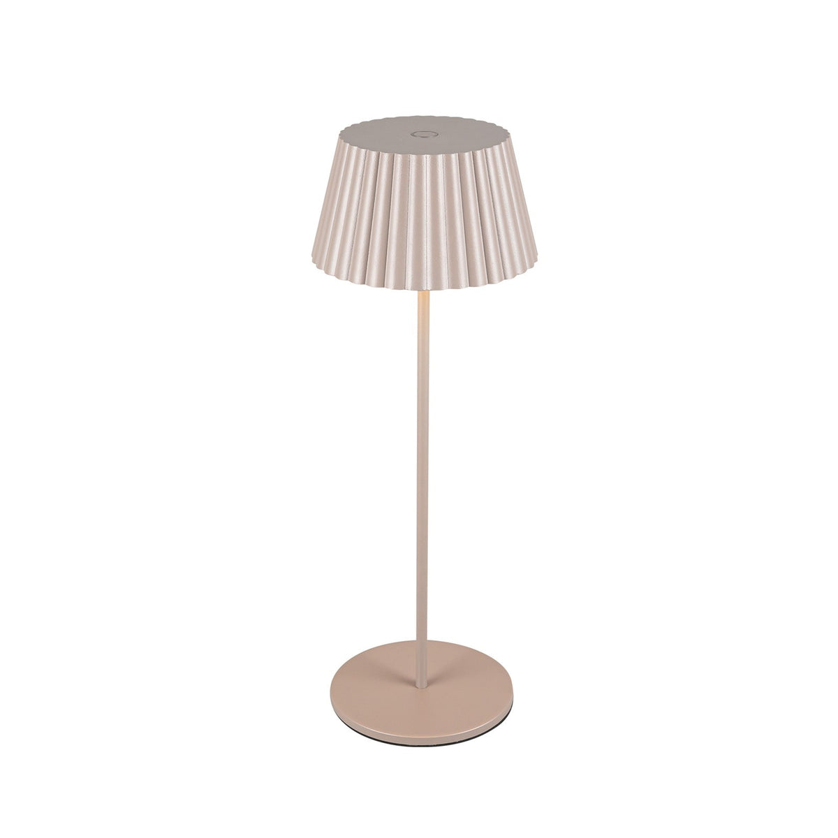 Kuzco Dario 14in Table Lamp | Modern Pleated Moonstone Gray Steel Shade | Bedroom & Living Room Accent | 200lm 2700K Touch Dim | Model TL65614-MN