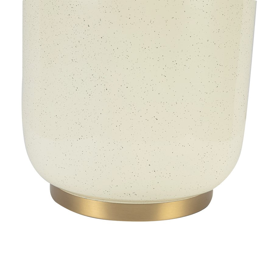Kuzco Crosby 18" Socket Table Lamp, Brushed Gold/Spandex Shade
