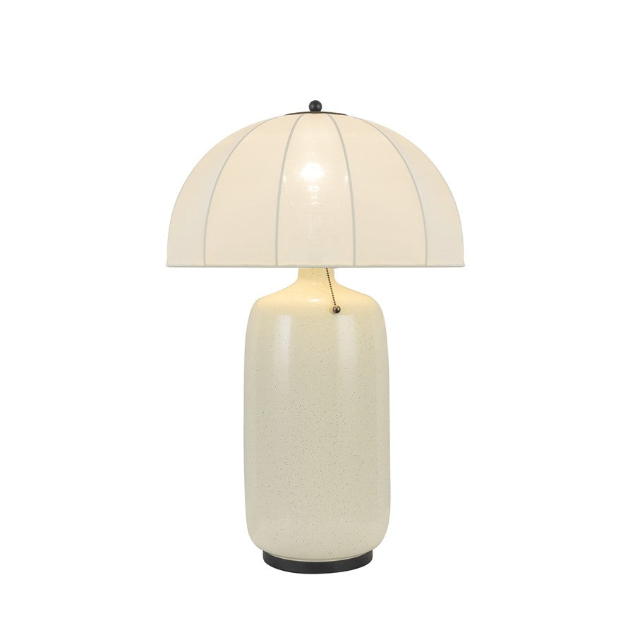 Kuzco Crosby 18" Socket Table Lamp, Matte Black/Spandex Shade - TL661018MB