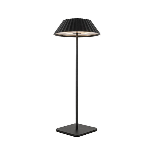 Kuzco Pela 14in Table Lamp | Modern Black Steel and Frosted Acrylic | Bedroom & Living Room Accent | 200lm 2700K 90CRI Touch Dimmer | Model TL66714-BK