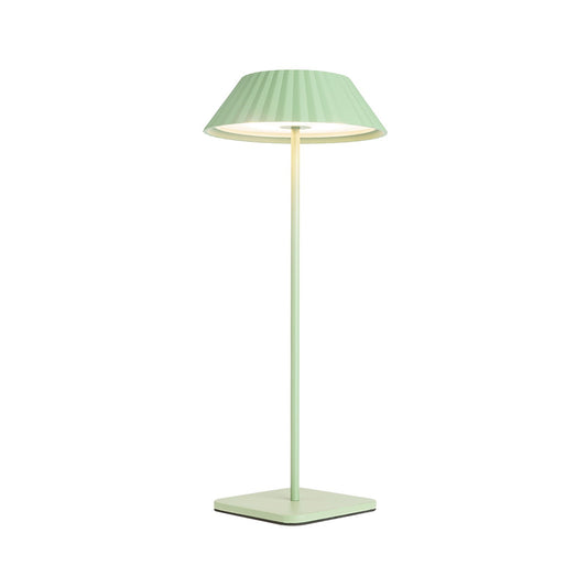 Kuzco Pela 14in Table Lamp | Modern Sage Green Steel and Acrylic | Bedroom & Living Room Accent | 200lm 2700K 90CRI Touch Dimmer | Model TL66714-GN