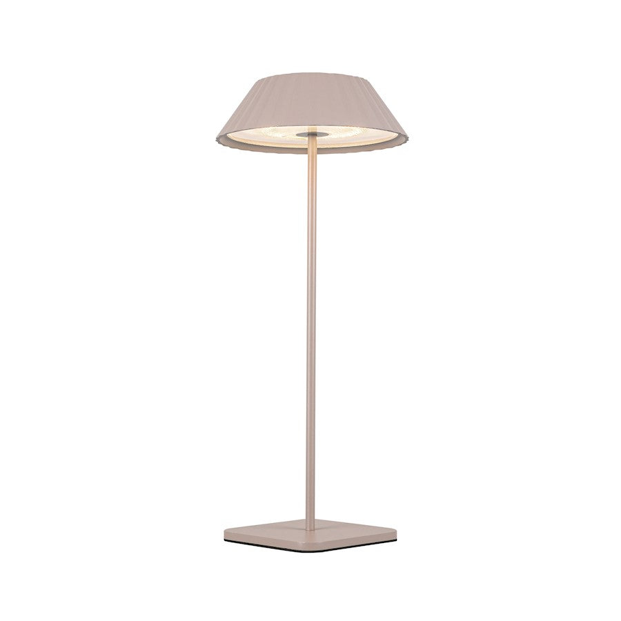Kuzco Pela 14in Table Lamp | Modern Moonstone Gray Steel and Acrylic | Bedroom & Living Room Accent | 200lm 2700K 90CRI Touch | Model TL66714-MN