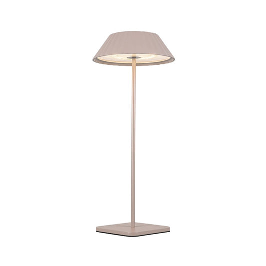 Kuzco Pela 14in Table Lamp | Modern Moonstone Gray Steel and Acrylic | Bedroom & Living Room Accent | 200lm 2700K 90CRI Touch | Model TL66714-MN
