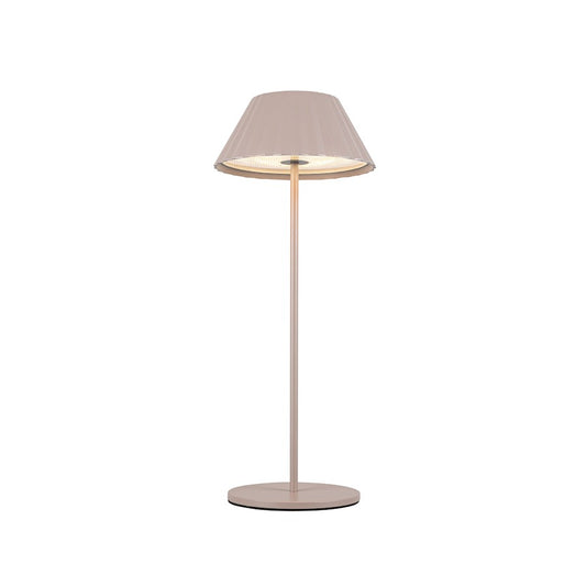 Kuzco Zola 14in Table Lamp | Modern Moonstone Gray Steel Shade | Bedroom & Living Room Accent | 130lm 2700K Touch Dimmer | Model TL67914-MN