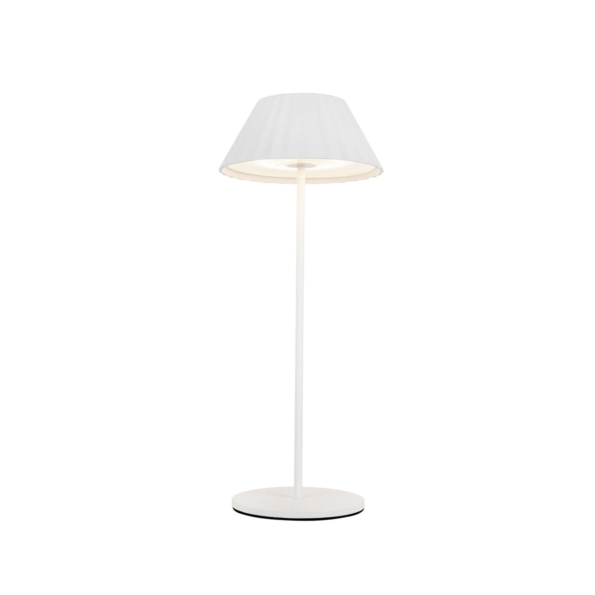 Kuzco Zola 14in Table Lamp | Modern White Steel Shade | Bedroom & Living Room Accent | 130lm 2700K Touch Dimmer | Model TL67914-WH