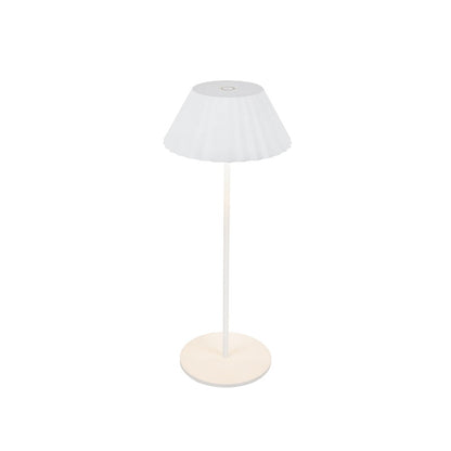 Kuzco Zola 14in Table Lamp | Modern White Steel Shade | Bedroom & Living Room Accent | 130lm 2700K Touch Dimmer | Model TL67914-WH