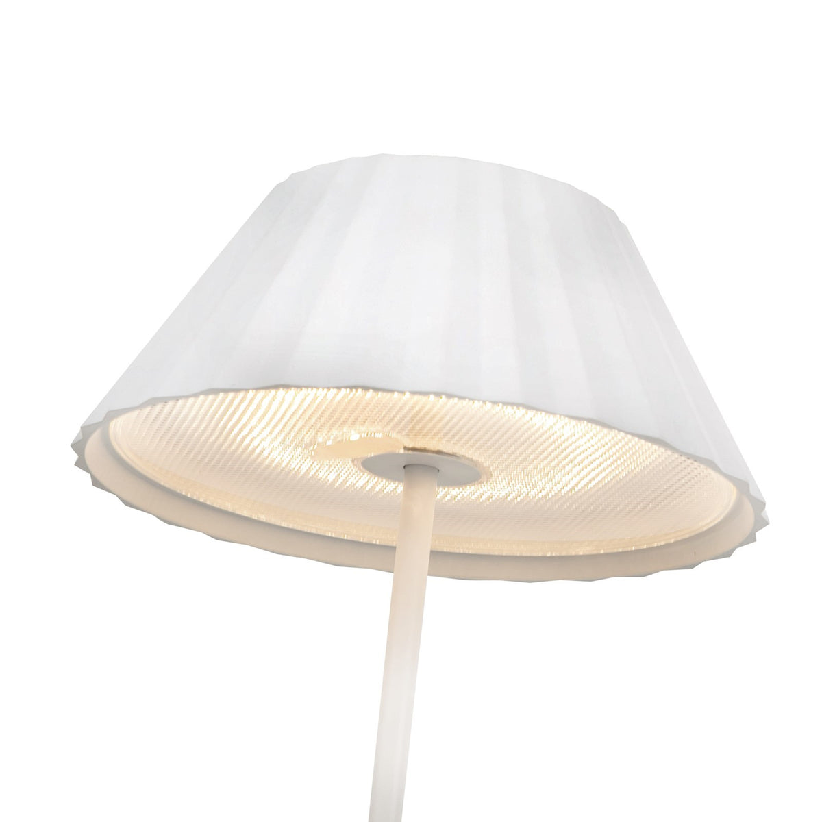 Kuzco Zola 14in Table Lamp | Modern White Steel Shade | Bedroom & Living Room Accent | 130lm 2700K Touch Dimmer | Model TL67914-WH