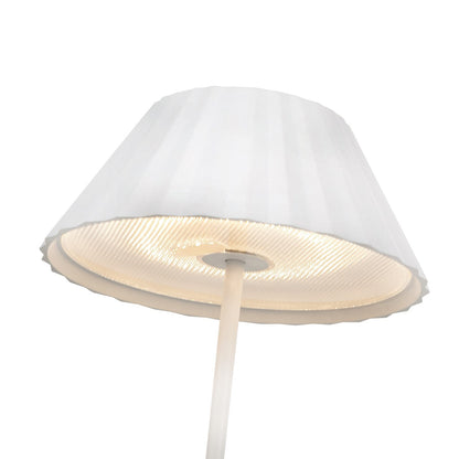 Kuzco Zola 14in Table Lamp | Modern White Steel Shade | Bedroom & Living Room Accent | 130lm 2700K Touch Dimmer | Model TL67914-WH