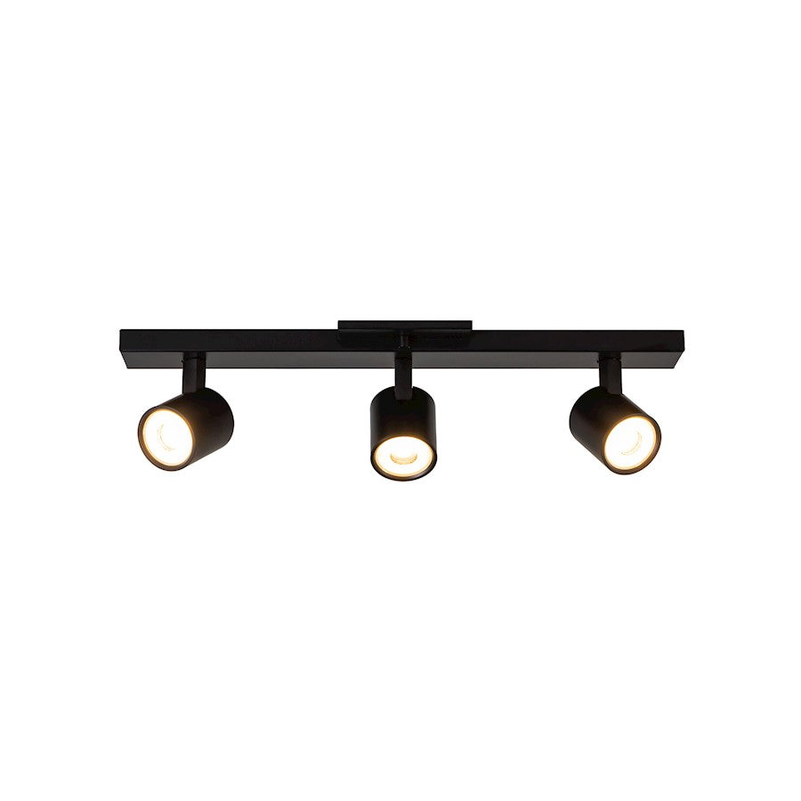 Kuzco Arnold 20in 3-Light Track Light | Industrial Black Aluminum and Steel | Kitchen & Living Room Task Lighting | Model TR19021-BK-5CCT-UNV-010