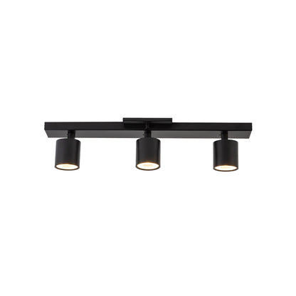 Kuzco Arnold 20in 3-Light Track Light | Industrial Black Aluminum and Steel | Kitchen & Living Room Task Lighting | Model TR19021-BK-5CCT-UNV-010