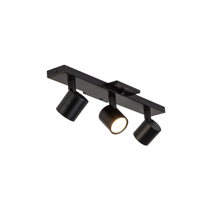 Kuzco Arnold 20in 3-Light Track Light | Industrial Black Aluminum and Steel | Kitchen & Living Room Task Lighting | Model TR19021-BK-5CCT-UNV-010