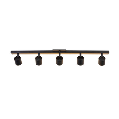 Kuzco Arnold 35in 5-Light Track Light | Modern Black Aluminum and Steel | Kitchen & Living Room Task Lighting | Model TR19035-BK-5CCT-UNV-010