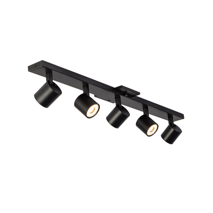 Kuzco Arnold 35in 5-Light Track Light | Modern Black Aluminum and Steel | Kitchen & Living Room Task Lighting | Model TR19035-BK-5CCT-UNV-010