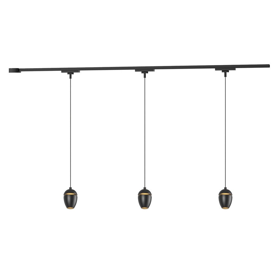 Kuzco Eloa 38" Black Dimmable LED Trilo Ceiling Kit 4000K, Blk - TR3C4-P89703-BK