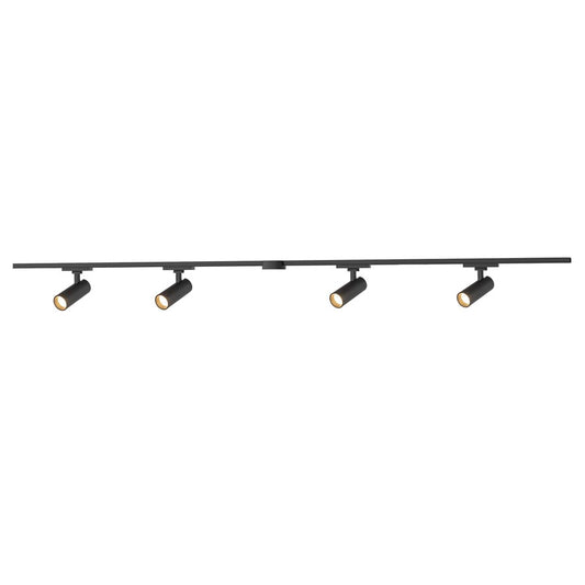 Kuzco Paolo 81" x 5" Dim LED Trilo Ceiling Kit 4000K, Black- TR4C4-S25925-BK