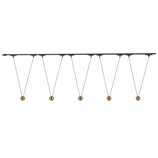 Kuzco Faria Dbl 81" Gold Dim LED Trilo Ceiling 3000K, Gold - TR5C-P27203-BG