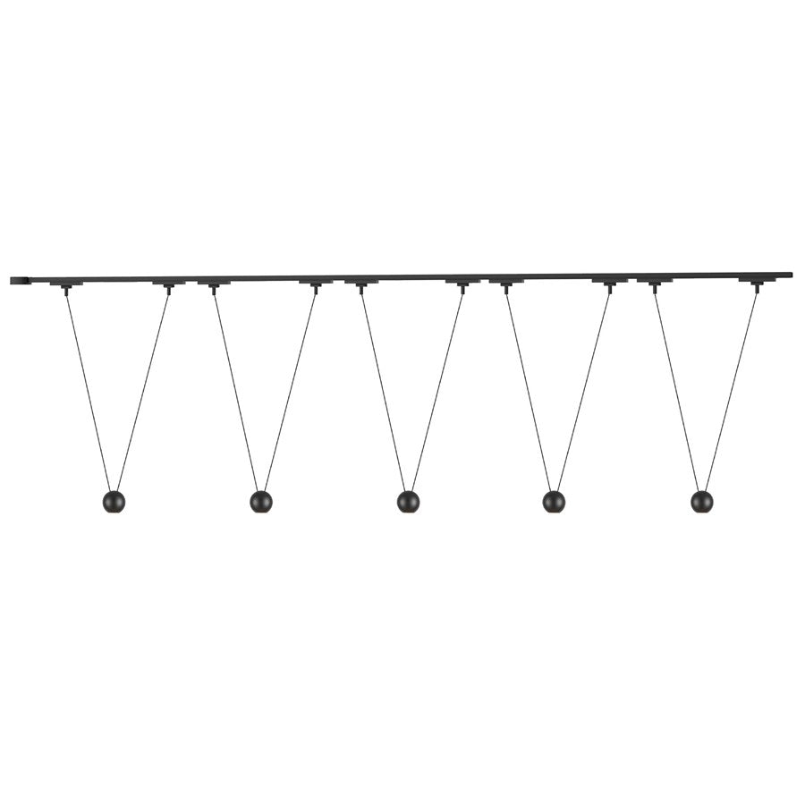Kuzco Faria Dbl 81" Blk Dim LED Trilo Ceiling Kit 3000K, Blk - TR5C-P27203-BK