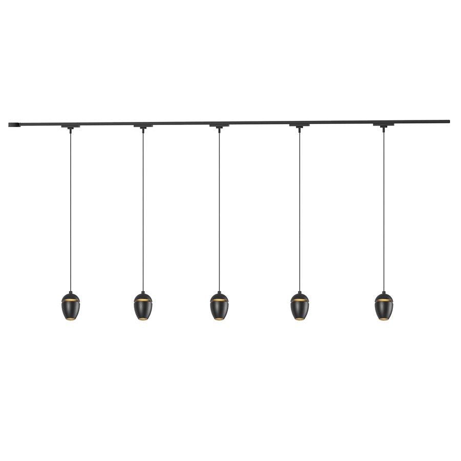 Kuzco Eloa 81" Black Dimmable LED Trilo Ceiling Kit 3000K, Blk - TR5C-P89703-BK