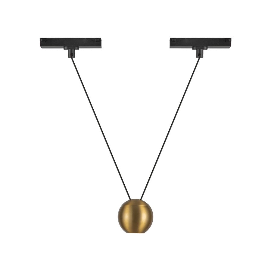 Kuzco Faria Double 3" Trilo Track Pendant, Brushed Gold - TRP27203-BG