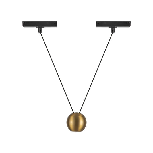 Kuzco Faria Double 3" Trilo Track Pendant, Brushed Gold - TRP27203-BG