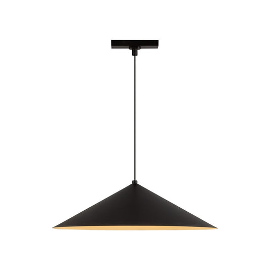 Kuzco Luiz 15" Trilo Track Pendant, Black/Steel Shade - TRP73915-BK