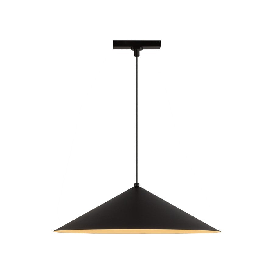 Kuzco Luiz 15" Trilo Track Pendant, 4000K, Black/Steel Shade - TRP73915-BK-4K