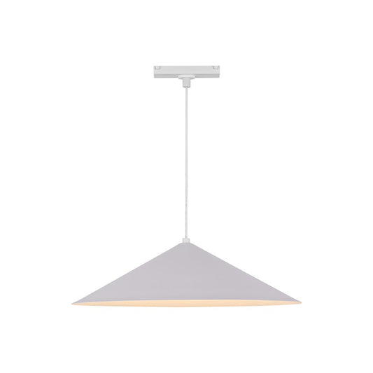 Kuzco Luiz 15" Trilo Track Pendant, White/Steel Shade - TRP73915-WH