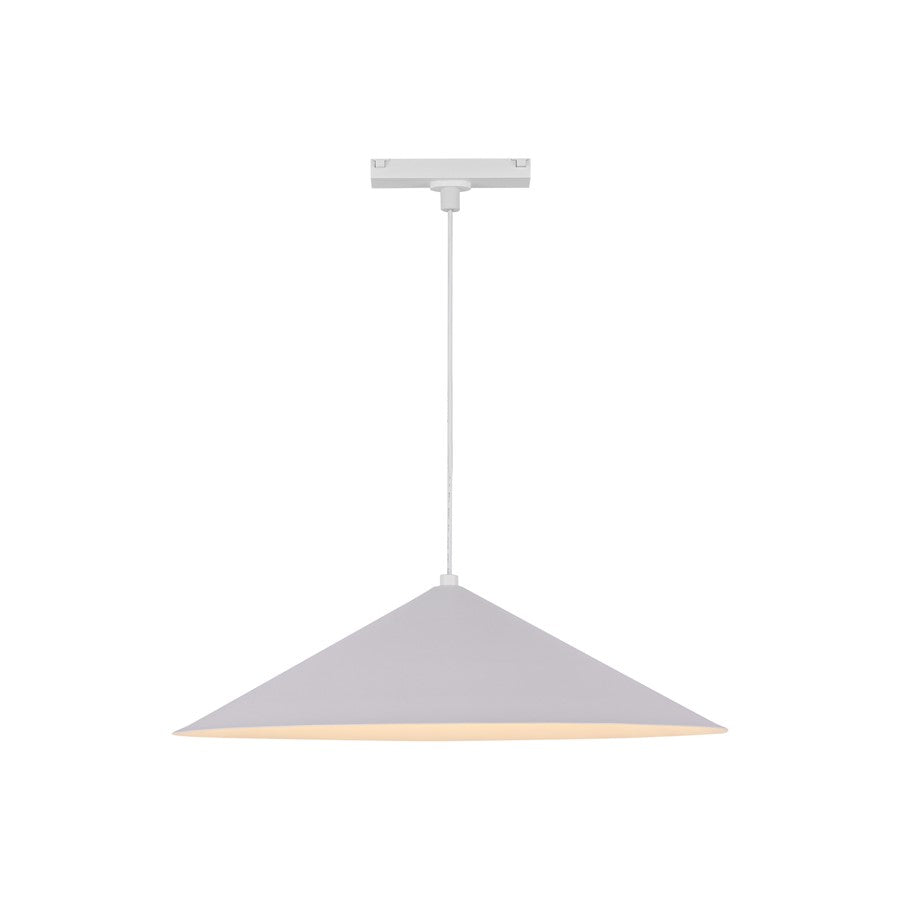 Kuzco Luiz 15" Trilo Track Pendant, 4000K, White/Steel Shade - TRP73915-WH-4K