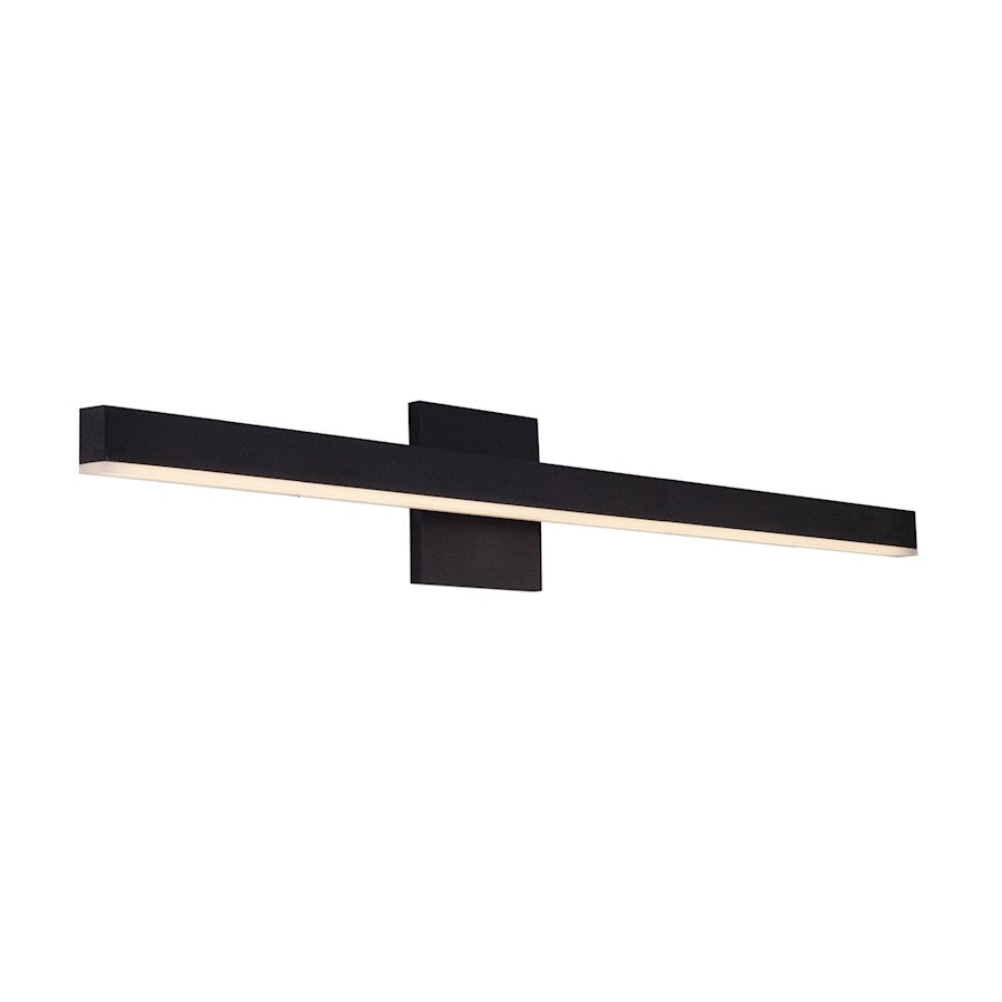 Kuzco Vega 37in LED Vanity Light | Slim Black and White Acrylic | Bathroom Vanity & Mirror Light | 2000lm 3000K 90CRI | Model VL10337-BK-2700K