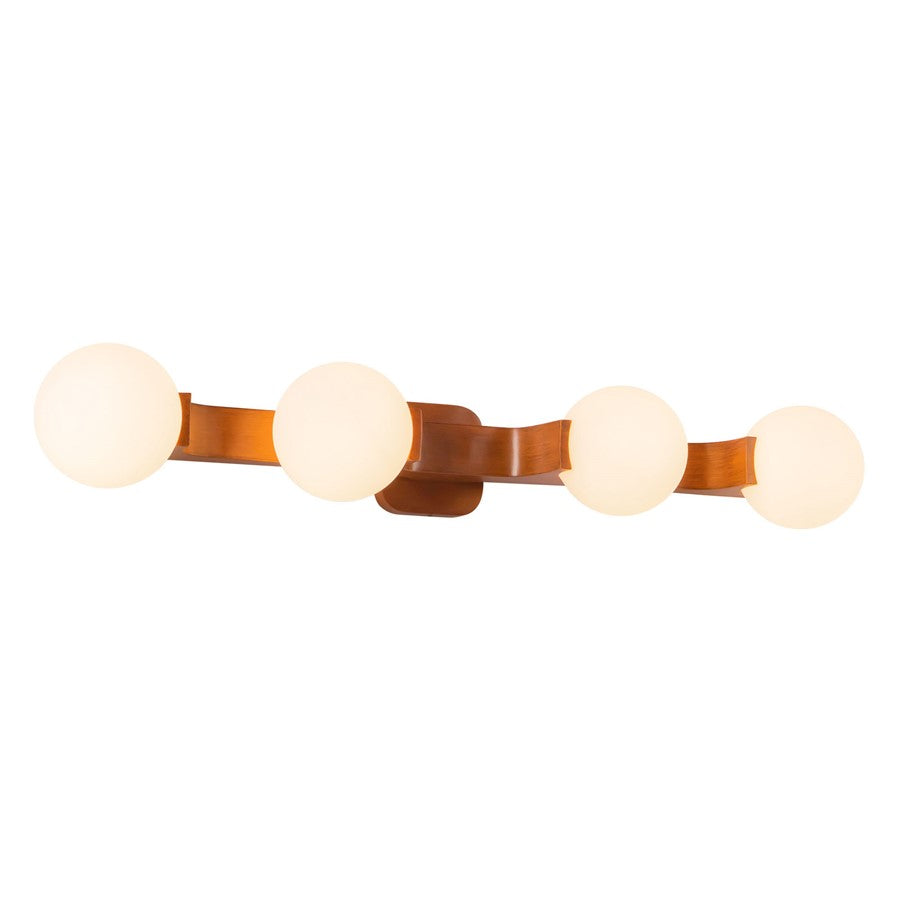 Kuzco Briar 34" Brown Bathroom Vanity Light, Teak