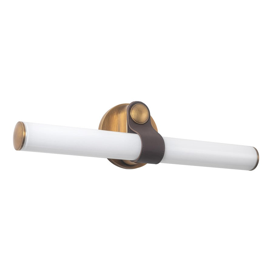 Kuzco Ledger Dimmable LED 20" Brass Dimmable LED Bathroom, Vintage Brass