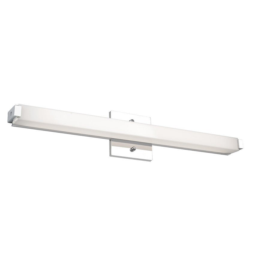 Kuzco Latitude-Slim 21" LED Vanity, Chrome/White Acrylic Diffuser - VL4721-CH