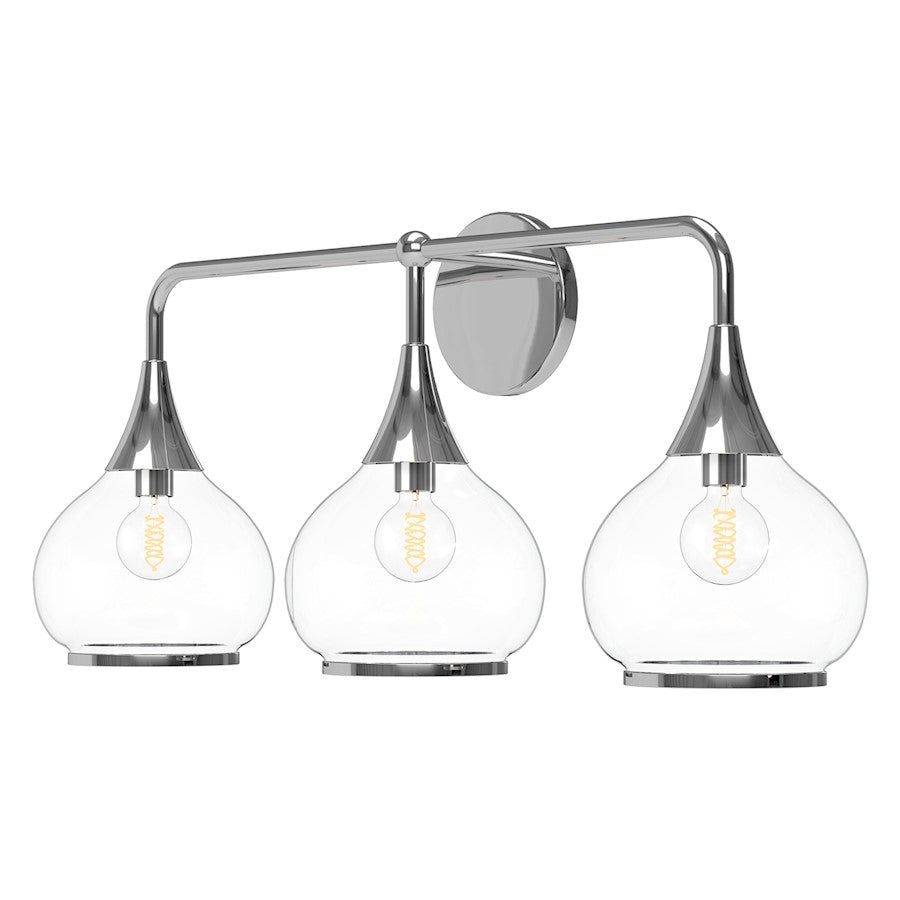 Alora Mood Hazel 3 Light 26" Vanity, Chrome/Clear/Clear or Opal - VL524326CHCL