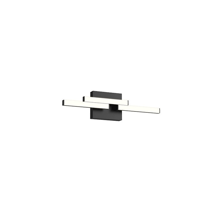 Kuzco Anello Minor 18" LED Vanity, Black/Frosted Acrylic Diffuser - VL52718-BK