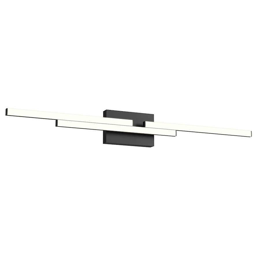 Kuzco Anello Minor 38" LED Vanity, Black/Frosted Acrylic Diffuser - VL52738-BK